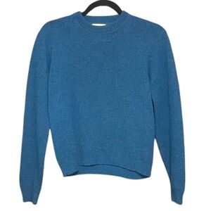 WM. Filene’s Sons Boston Royal Blue Lambswool Bland Crewneck Sweater Classic‎ S